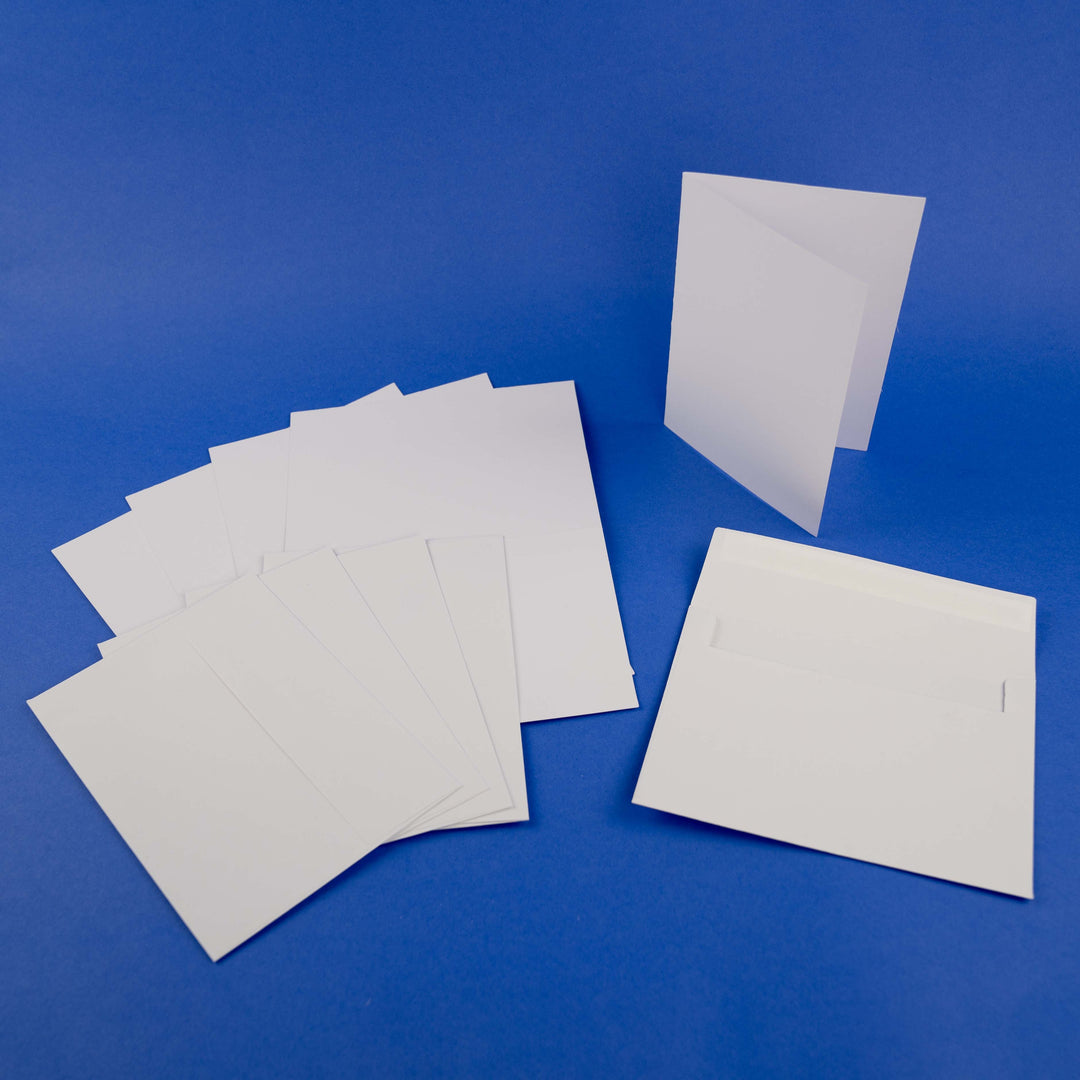Premium Blank White Cards & Envelopes (5-pack)